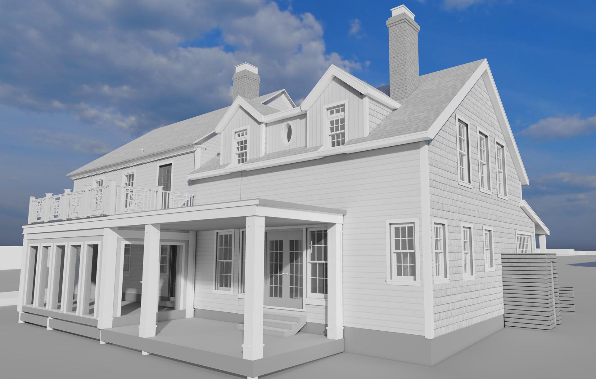 3D exterior rendering of residential project