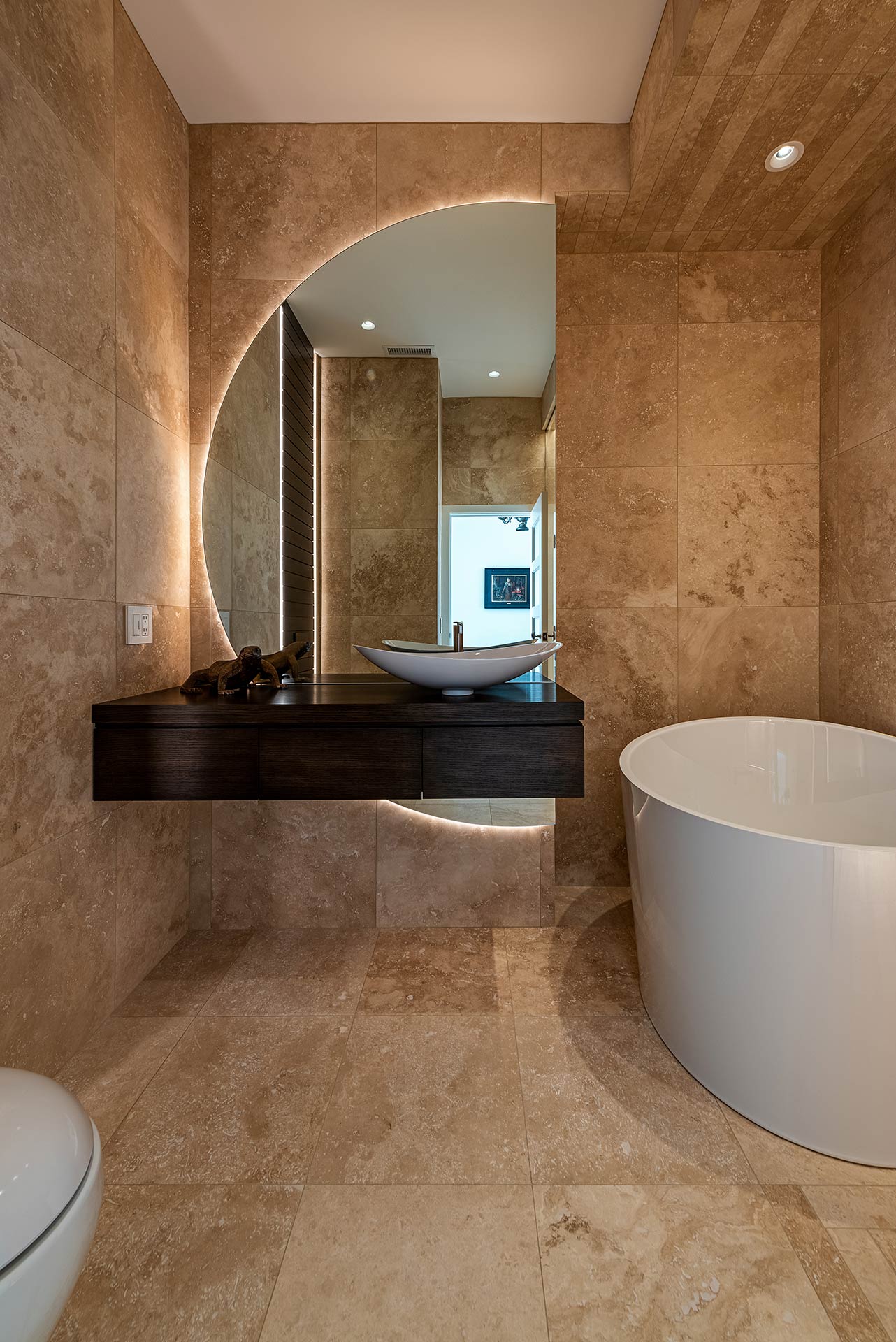 high-end master bathroom vanity and tub