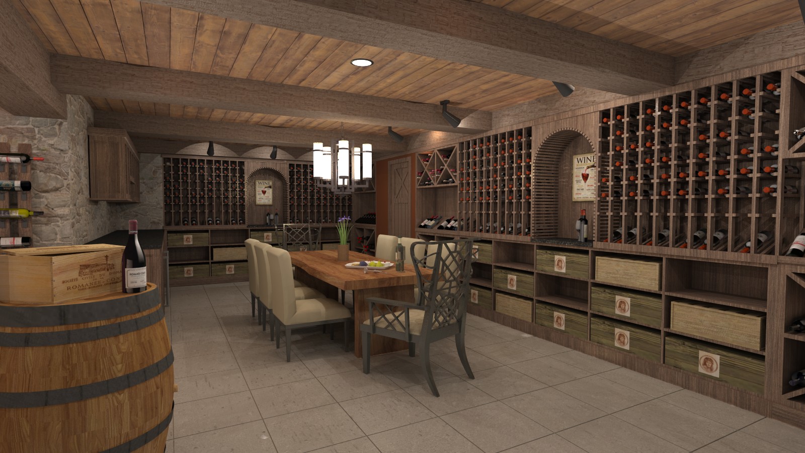 3d wine room visualization